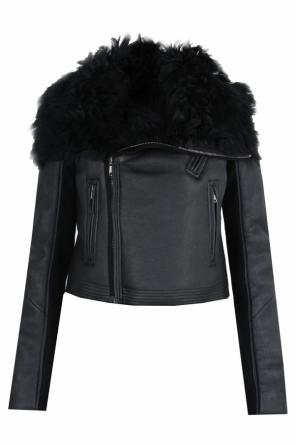 Fur trim leather jacket, zdjęcie 1 Fur trim leather jacket od Rick Owens